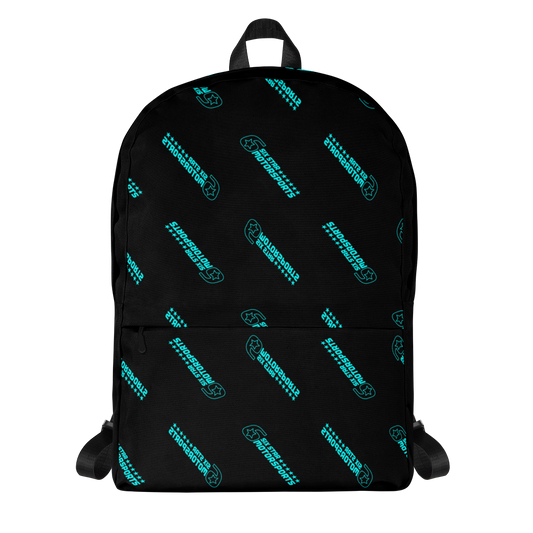 Six Star Motorsports Black Patterned Backpack
