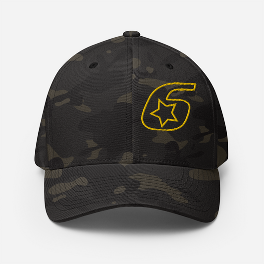 Six Star Motorsports Gold 6 FlexFit Hat