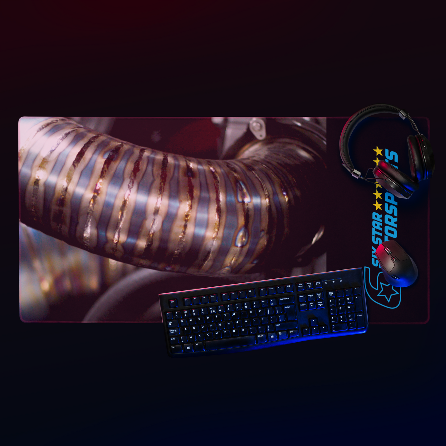 Six Star Motorsports "Titanium Weld" Gaming Mouse Pad Edition
